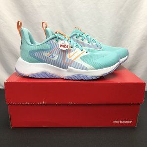 New Balance Rave Run v2 Blue Orange Purple Kids Size 6.5 XW/Womens 8 EXTRA WIDE